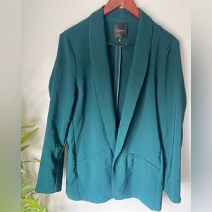 Green casual blazer